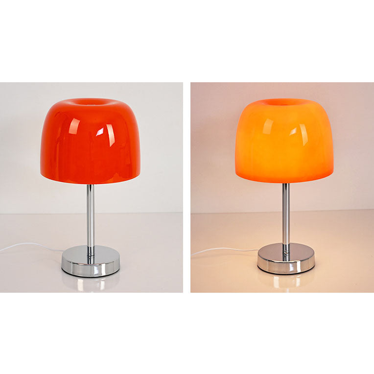 Nordic Vintage Glass Cylinder Dome USB LED Table Lamp