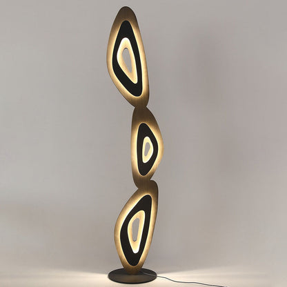 Modern Minimalist Acrylic Leaves Shadow Hardware Base LED Standing Floor Lamp