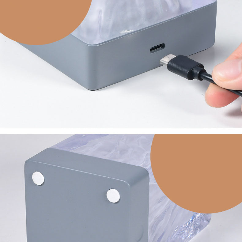 Modern Simplicity Resin Square LED Table Lamp For Bedroom
