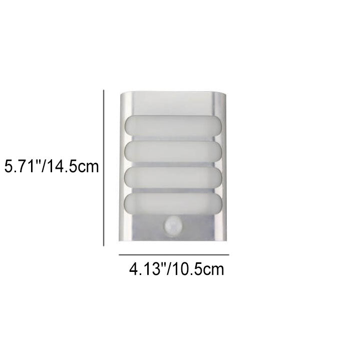مصباح حائط LED عصري مستطيل الشكل من الألومنيوم قابل لإعادة الشحن عبر USB 