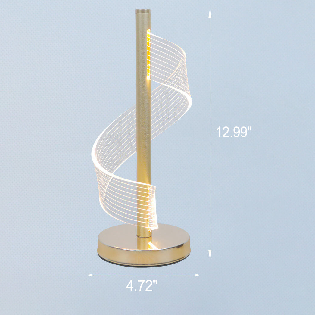 Modern Light Luxury Acrylic Curve LED Table Lamp