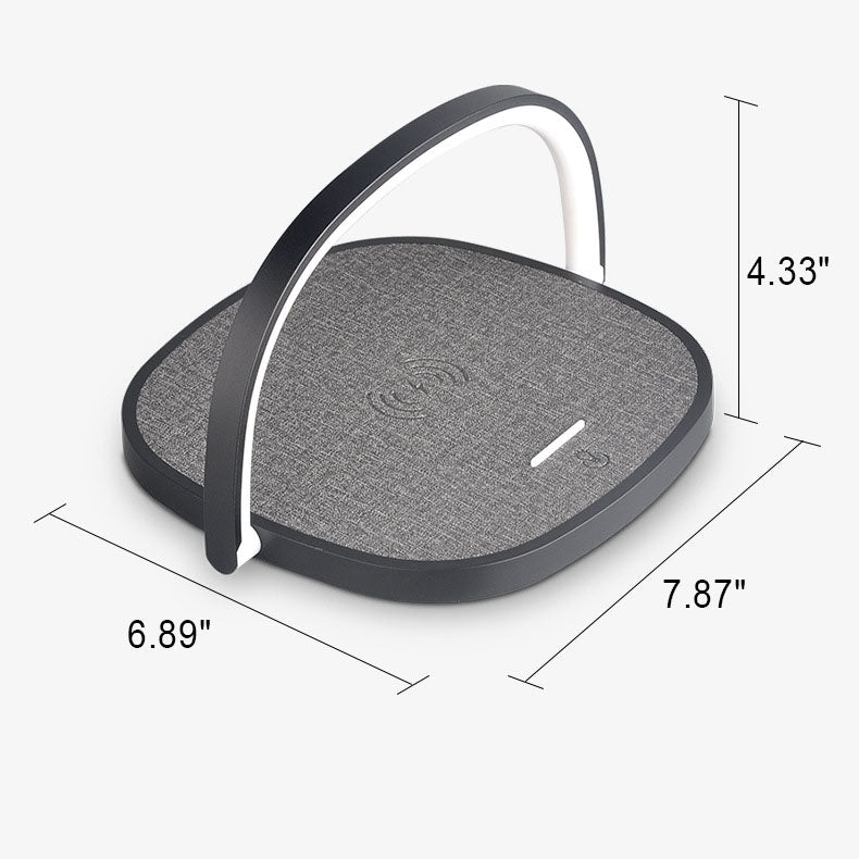 Creative Simple Wireless Charging Round Flat Panel LED Night Light Table Lamp