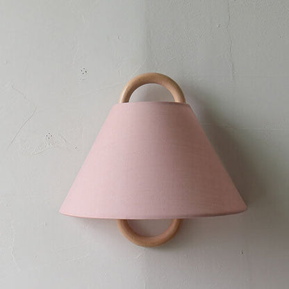 Modern Original Solid Wood Pleated Semi-Circle 1-Light Wall Sconce Lamp