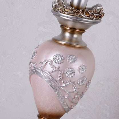 European-style Rustic Lace Resin 1-Light Table Lamp