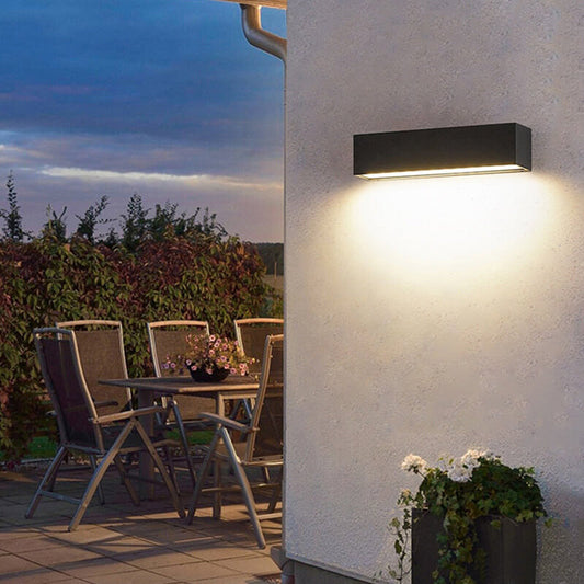 Minimalist Outdoor Waterproof One-Line Rectangular LED Waterproof Wall Sconce Lamp