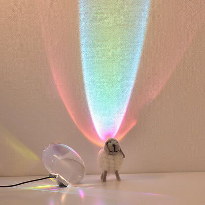 Creative Crystal Projection Angel Eye LED Table Lamp