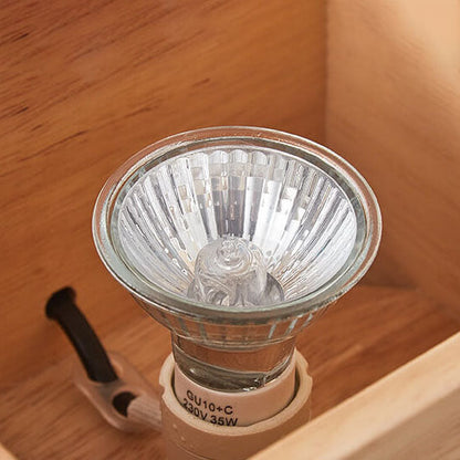 Modern Log Square Geometry 2-Light Melting Wax Table Lamp