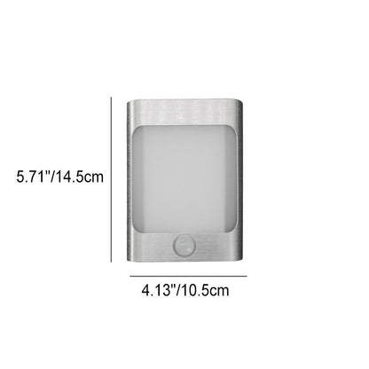 مصباح حائط LED عصري مستطيل الشكل من الألومنيوم قابل لإعادة الشحن عبر USB 