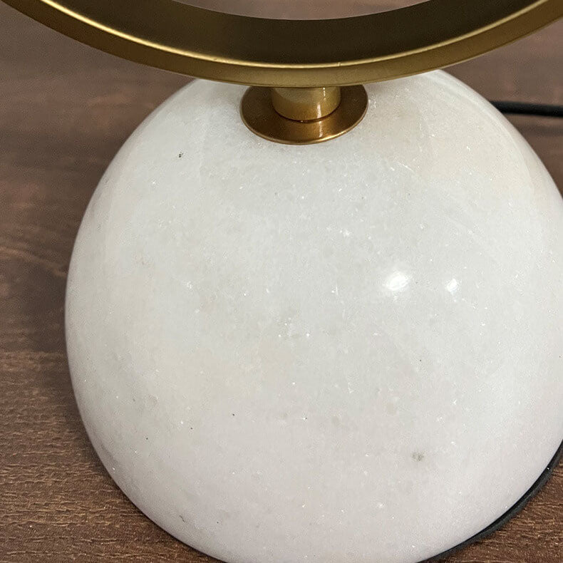 Modern Creative Round Marble Base Rotatable 1-Light Table Lamp
