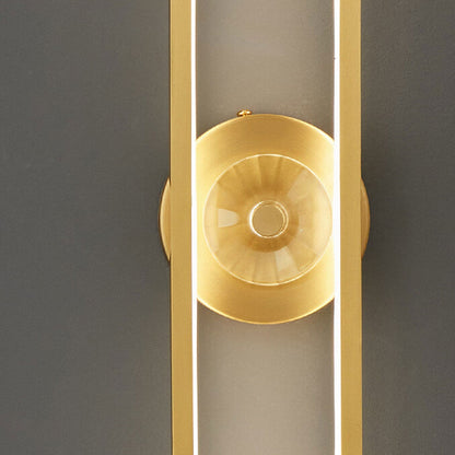 مصباح حائط LED فاخر من Nordic Light مزود بحلقة طويلة من النحاس بالكامل 