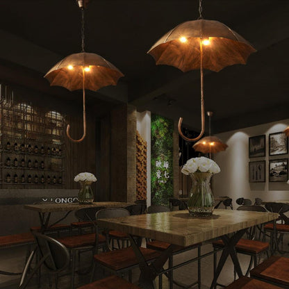 Retro Industrial 5-Light Umbrella Chandeliers