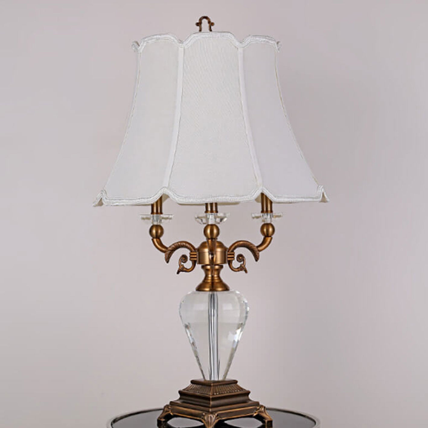 European Light Luxury Zinc Alloy Crystal 1-Light Table Lamp