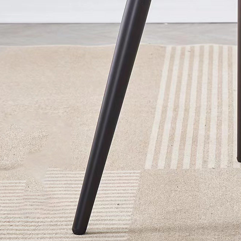 Contemporary Scandinavian Velvet Sponge Metal Heart Ball Round Vanity Stool Backrest For Bedroom