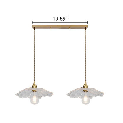 Nordic Light Luxury Brass Glass 1/3-Light Pendant Light
