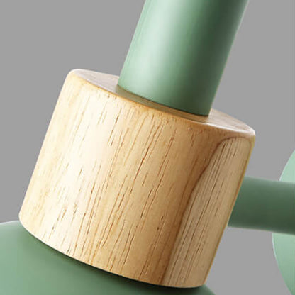 مصباح حائطي عصري كلاسيكي من خشب الماكارون بلون واحد مع مصباح واحد 