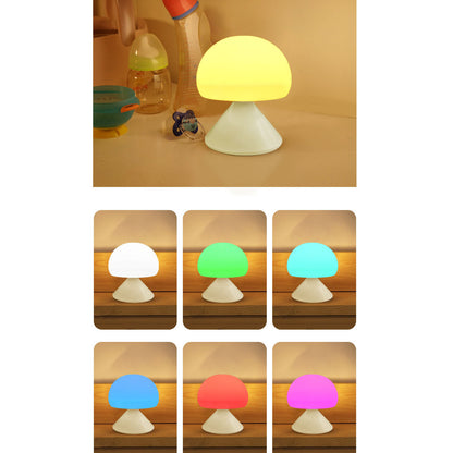 Creative Intelligent Silicone Round Mushroom LED Night Light Table Lamp