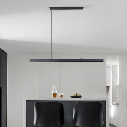 Modern Minimalist Long Aluminum Acrylic LED Island Light Pendant Light For Dining Room
