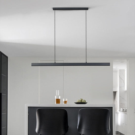 Modern Minimalist Long Aluminum Acrylic LED Island Light Pendant Light For Dining Room
