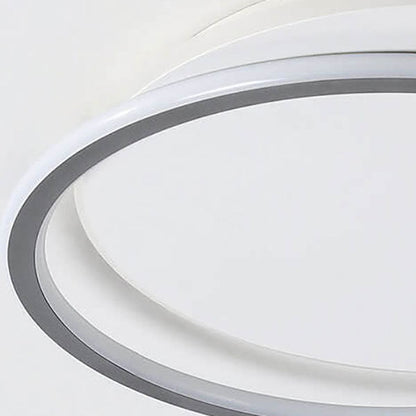 Nordic Simple Round Ring Aluminum Wood LED Flush Mount Ceiling Light