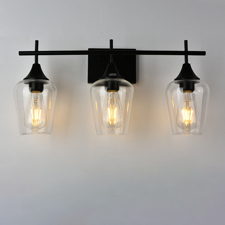 Industrial Simple Wine Glass Iron 2/3 Light Wall Sconce Lamp