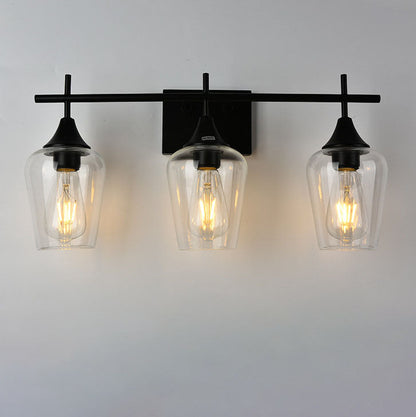 Industrial Simple Wine Glass Iron 2/3 Light Wall Sconce Lamp