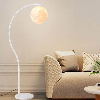 Modern Minimalist Iron Marble 1-Light Standing Floor Lamp