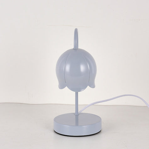 Contemporary Nordic Iron Glass Wood Flower 1-Light Melting Wax Table Lamp For Bedside