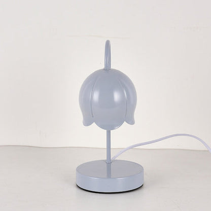Contemporary Nordic Iron Glass Wood Flower 1-Light Melting Wax Table Lamp For Bedside