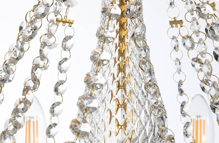 Modern European Style Crystal Pendant 8-Light Chandelier
