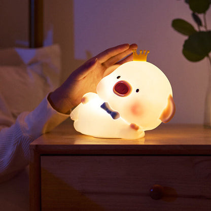 Cute Piggy Silicone LED Night Light Bedside Table Lamp