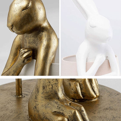 Nordic Apron Rabbit Resin 1-Light Table Lamp