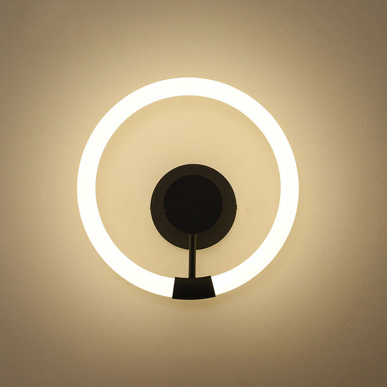 Contemporary Simplicity Circle Acrylic Shade LED Wall Sconce Lamp For Bedroom