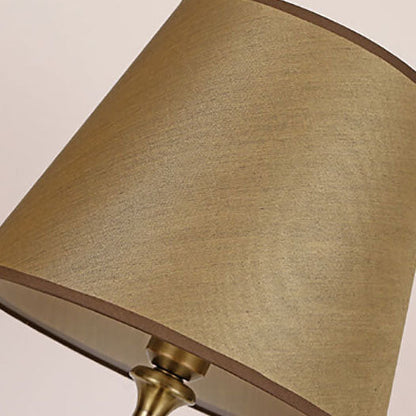 Nordic Vintage Fabric Cone Hardware 1-Light Table Standing Floor Lamp