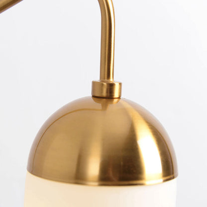 Nordic Light Luxury Glass Column 1-Light Swing Arm Long Pole Wall Sconce Lamp