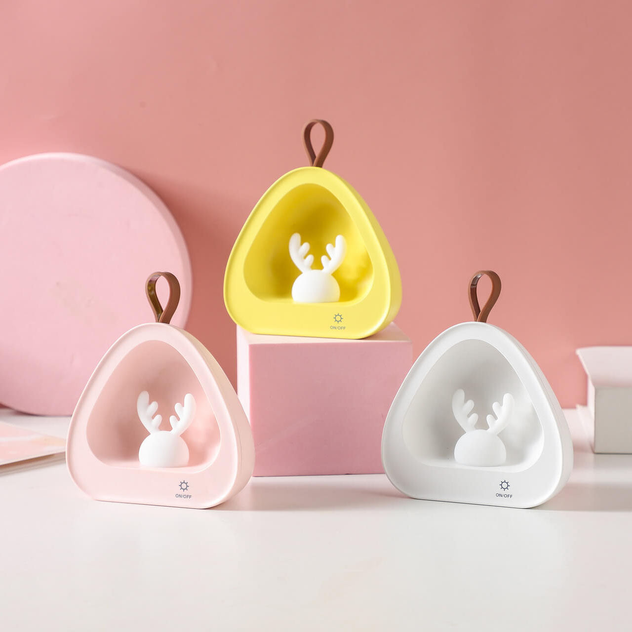Creative Cute Deer Silicone USB Charging Portable LED Night Light Table Lamp