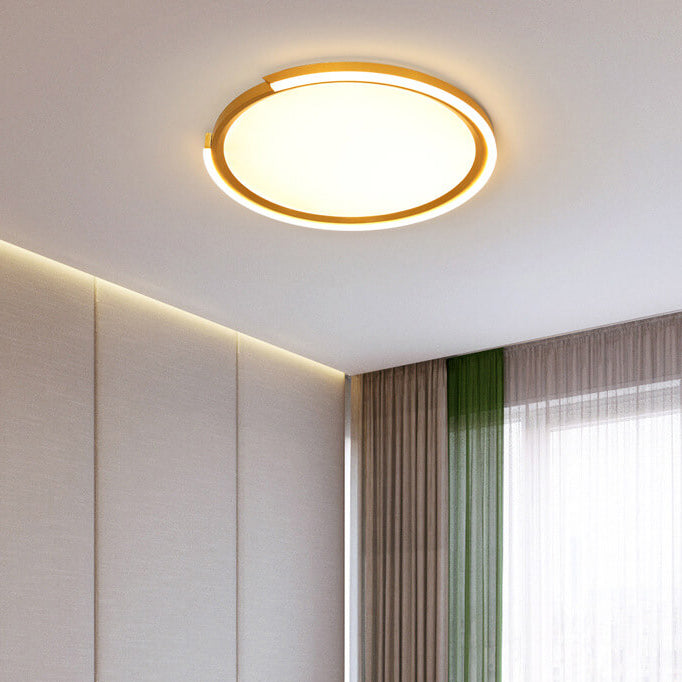 Modern Minimalist Disc Iron Acrylic Aluminum LED Flush Mount Ceiling Light