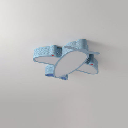 Cartoon Creative Luminous Aircraft Design LED Flush Mount Ceiling Light