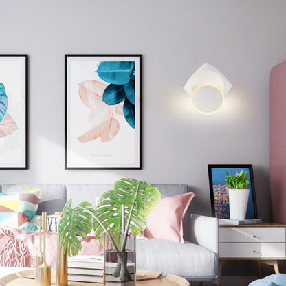 Contemporary Scandinavian Sphere Square Base Aluminum Acrylic Wall Sconce Lamp For Bedroom