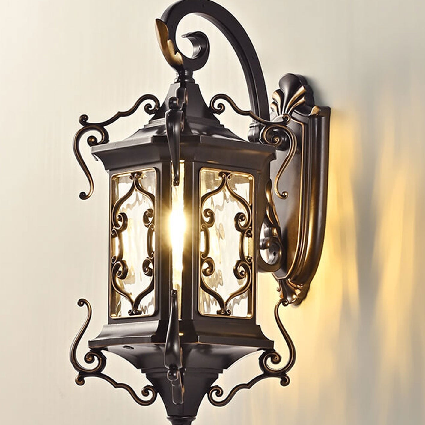 European Palace Outdoor Waterproof 1-Light Wall Sconce Lamp