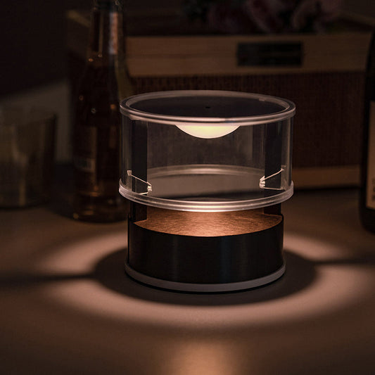 Modern Simplicity PMMA PC Stainless Steel Aluminum Cylinder LED Table Lamp For Bedside