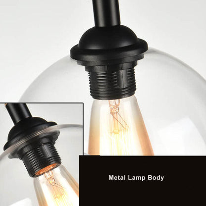 Retro Rope Hanging 1-Light Glass Globe Pendant Light