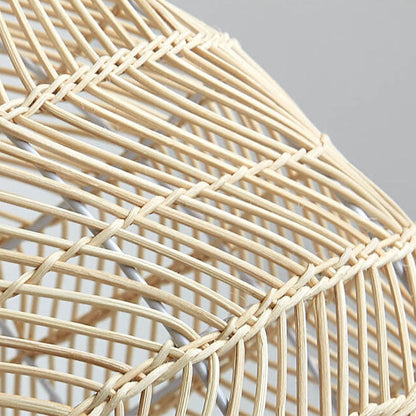 Rattan Weaving 1-Light Dome Pendant Light