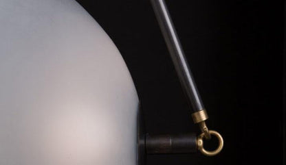 Modern Retro Split Orb Glass 2-Light LED Pendant Light
