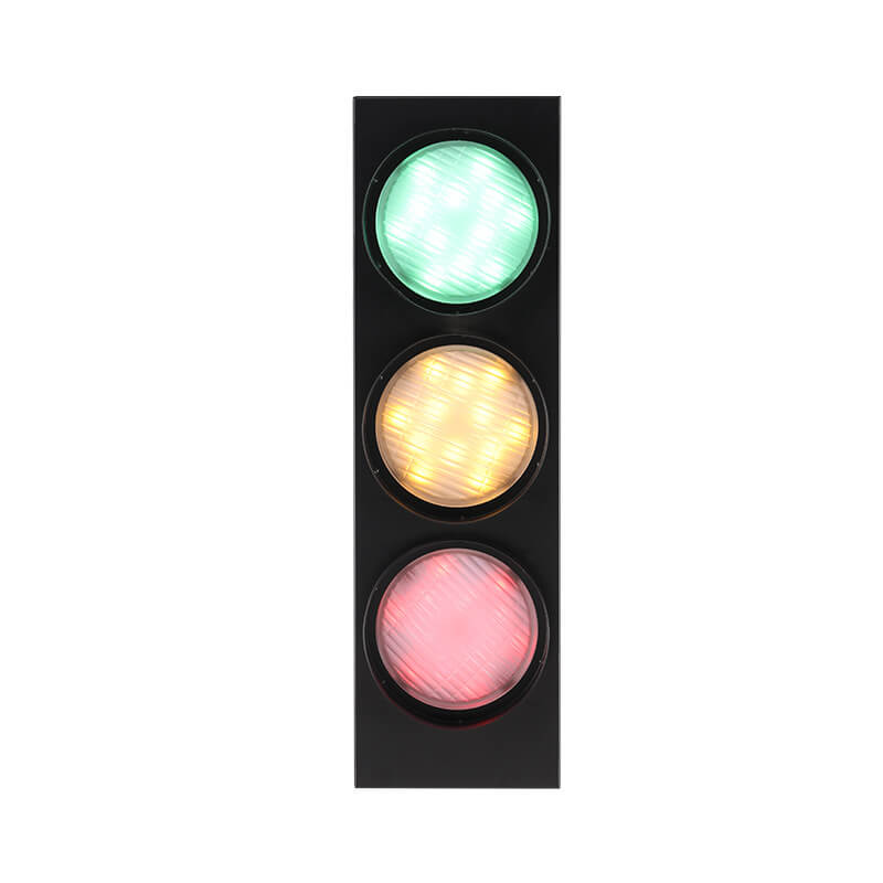 مصباح حائط LED معدني ثلاثي الأضواء بإضاءة إشارة مرور صناعية إبداعية 