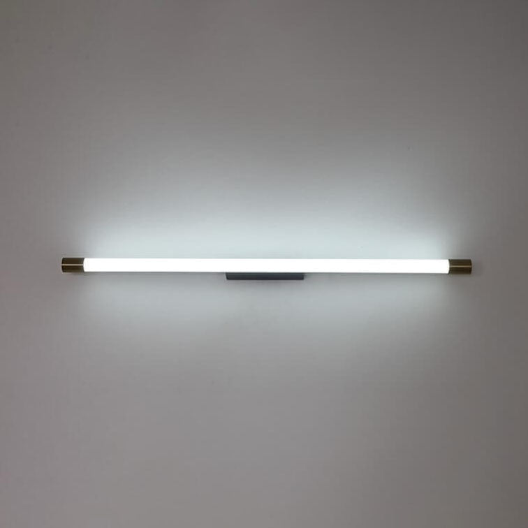 مصابيح حائطية حديثة من الألومنيوم بتصميم خطي أسطواني مع إضاءة أمامية LED للمرآة 