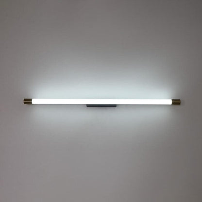 مصابيح حائطية حديثة من الألومنيوم بتصميم خطي أسطواني مع إضاءة أمامية LED للمرآة 