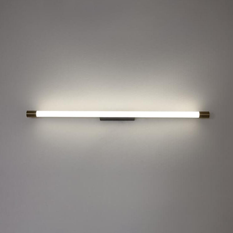 مصابيح حائطية حديثة من الألومنيوم بتصميم خطي أسطواني مع إضاءة أمامية LED للمرآة 