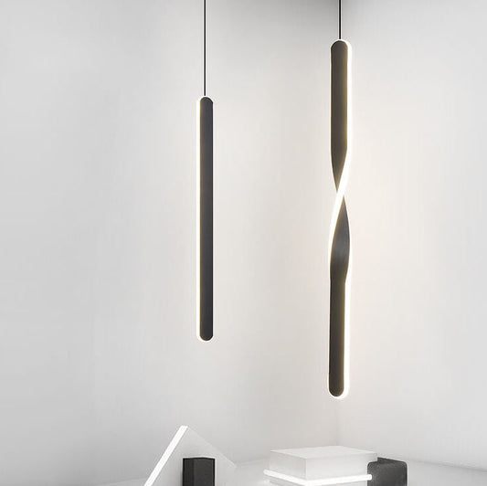 مصباح LED معلق حديث وبسيط مزود بخط واحد 