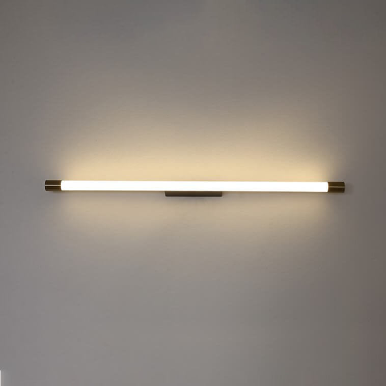 مصابيح حائطية حديثة من الألومنيوم بتصميم خطي أسطواني مع إضاءة أمامية LED للمرآة 