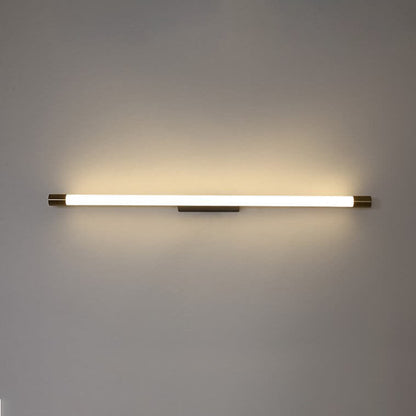 مصابيح حائطية حديثة من الألومنيوم بتصميم خطي أسطواني مع إضاءة أمامية LED للمرآة 